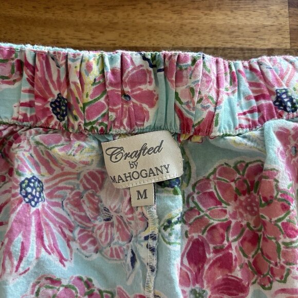 Crafted by Mahogany Pajama Shorts ONLY Womens M Floral Tropical Boho Sleepwear - Picture 4 of 11